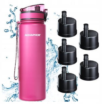 Aquaphor Aquaphor City filtrirna steklenica 800 ml roza + 5 kartuš