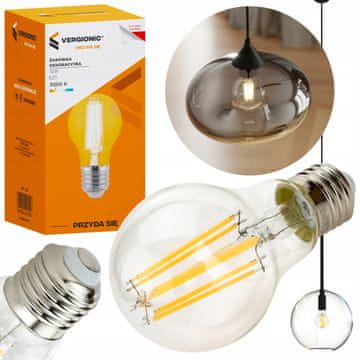 shumee Dekorativna LED žarnica E27 12W 3000K prozorna vergionska