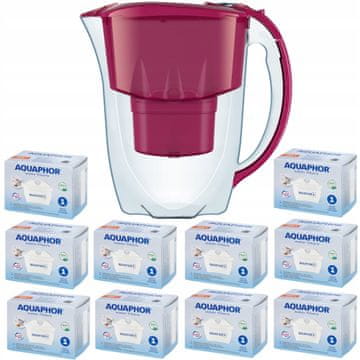 Aquaphor Aquaphor Amethyst 2,8l vrč s filtrom + 10 kartuš, češnja