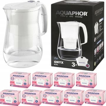 Aquaphor Vrč za filtriranje Aquaphor Onyx 4,2 l + 9 kartuš, bel