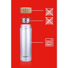 Alpina Alpina - Dvostenska steklena termos steklenica 450 ml