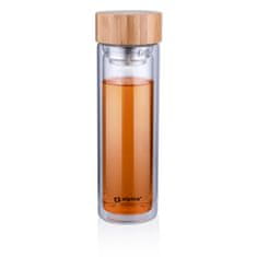Alpina Alpina - Dvostenska steklena termos steklenica 450 ml