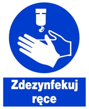 shumee Znak za zdravje in varnost ZNO-34 - razkužite si roke