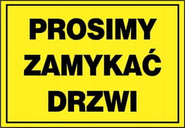 shumee ZI-35 - napisna tabla - prosim zaprite vrata 17X25