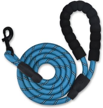 shumee Povodec za psa, moder, močan, debela vrv, 150 cm