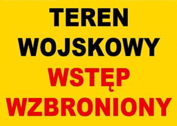 shumee Tabla ZI-16 - vojaško območje, vstop prepovedan