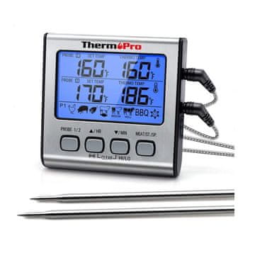 ThermoPro TP-17 termometer za hrano z 2 sondama