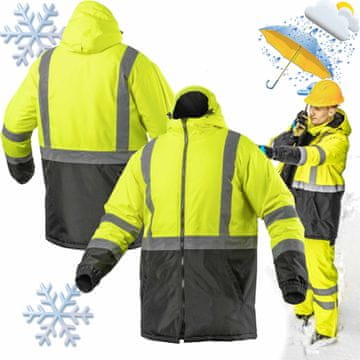 Högert Technik Leda Hi-Vis izolirana jakna Parka rumena L