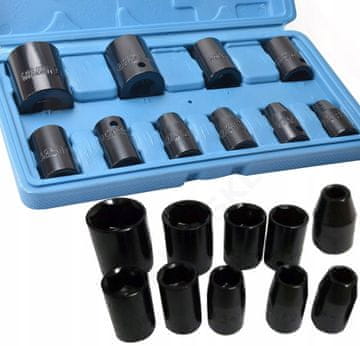 shumee Komplet 10 udarnih ključev 1/2'', 8-27 mm