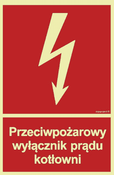shumee BB024 Protipožarno stikalo v kotlovnici
