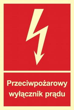 shumee ZP-19 znak 15x20 protipožarno stikalo