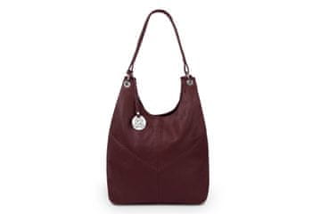 shumee Usnjena torba Scythe Burgundy