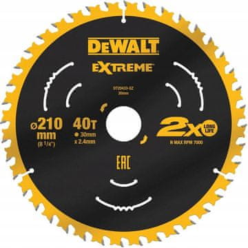 shumee Dewalt žagin list 210x30mmx40z