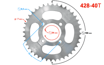Moretti Zadnji zobnik Moretti 40/428