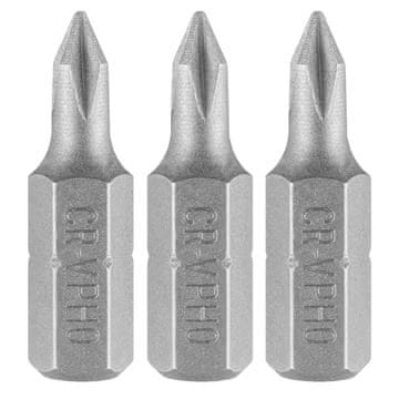 shumee Bitovi PH0 x 25 mm, 3 kosi.
