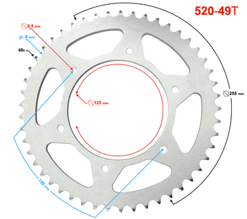 shumee Zadnji zobnik NXT250 L