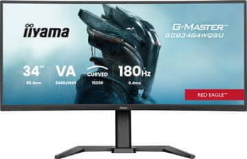 iiyama GCB3484WQSU-B1 LED monitor, 4K, VA, 1500R, HDMI, DP, USB, Hub