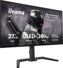 iiyama G-Master Titan Falcon OLED monitor, QHD, 280Hz, 1500cd, 65W PD, KVM (GOB2701QSC-B1)
