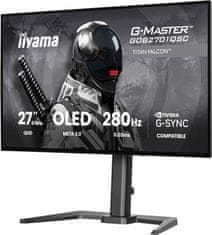 iiyama G-Master Titan Falcon OLED monitor, QHD, 280Hz, 1500cd, 65W PD, KVM (GOB2701QSC-B1)