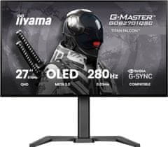 iiyama G-Master Titan Falcon OLED monitor, QHD, 280Hz, 1500cd, 65W PD, KVM (GOB2701QSC-B1)