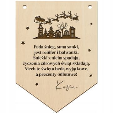 shumee Božične želje z imensko kartico z besedilom