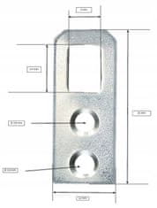 shumee Mini obesek za pohištvo 30x12mm - 50 kosov