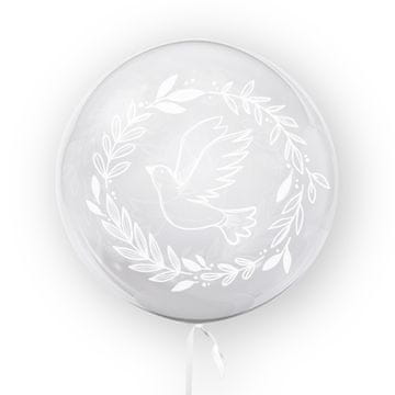 Tuban Prozoren balon z vzorcem goloba, bel 45 cm