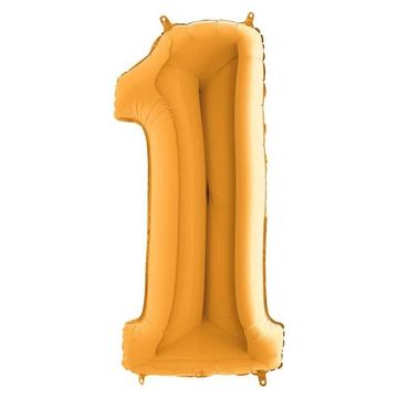Grabo Folija balon številka 1, zlat, 66 cm Grabo