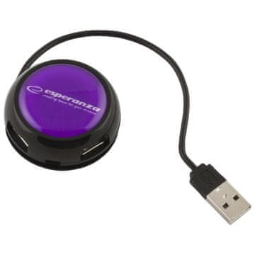 shumee ES272F USB 2.0 HUB 4 vrata yoyo vijolična