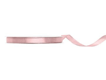 PartyDeco Saten trak, svetlo prašno roza, 6 mm/25 m