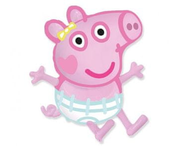 Flexmetal Folija balon, roza, Peppa Pig Evie, 60 cm