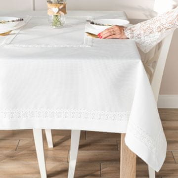 shumee Modena - Prt iz gipure - 140x180 cm - Bel