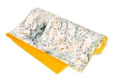 BabyMatex Odeja Vello 75x100 rumena/bela z vejicami