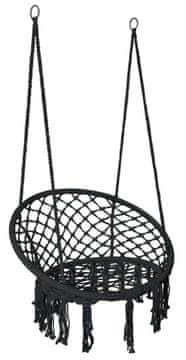 shumee Viseči stol Stork's Nest Togo, črne barve