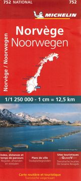 MICHELIN Norveška. Cestni zemljevid 752. Michelin