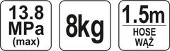 YATO Ročna mazalna pištola 8kg YT-07063 yato