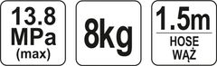 YATO Ročna mazalna pištola 8kg YT-07063 yato