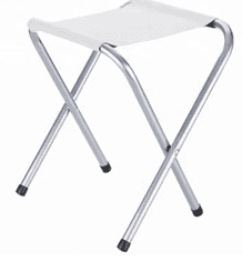 shumee Zložljiva kamping miza s 4 stoli, siva