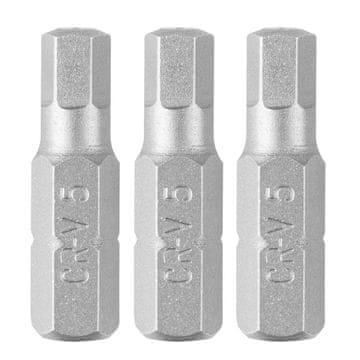 shumee Šestkotni nastavki H5 x 25 mm, 3 kosi.
