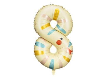 PartyDeco Folija balon številka 8 - kača, 88 cm