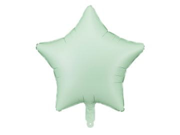 PartyDeco Folija balon z zvezdico, zelen, 48 cm
