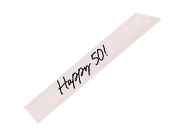 PartyDeco Lent za 50. rojstni dan - krem, 76 cm