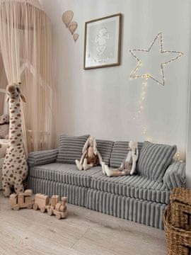 shumee Montessori Comfort mini igralni kavč v barvi vafljevega sivega
