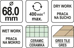 YATO Sveder za kamenino 68MM YT-60433 yato