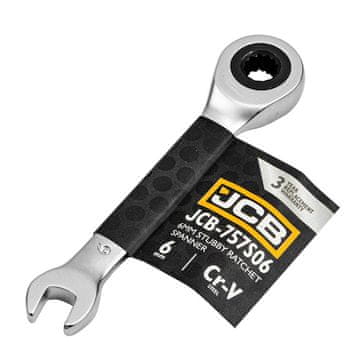 JCB Kratek 6 mm ragljasti viličasti ključ