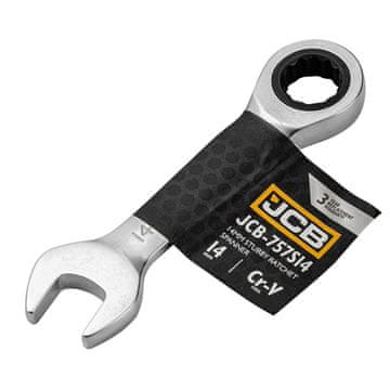 JCB Kratek viličasti ključ z ragljo 14 mm