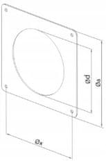 airRoxy Stenska prirobnica 100MM - RX 02-458