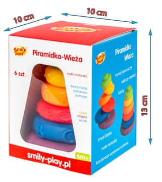 Smily Play Piramidni stolp s smilyjem play 1/16