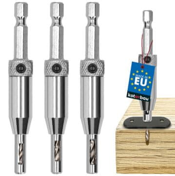 shumee Samocentrirni svedri za les 3 kosi 2,0 2,8 3,6 mm