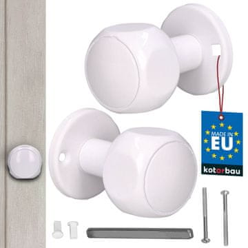 shumee Vrtljiva kljuka za notranja vrata, aluminij, bela
